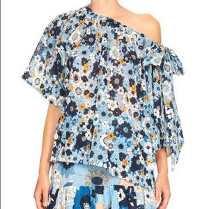 Chloe Floral Slouchy Half-Sleeve Blouse